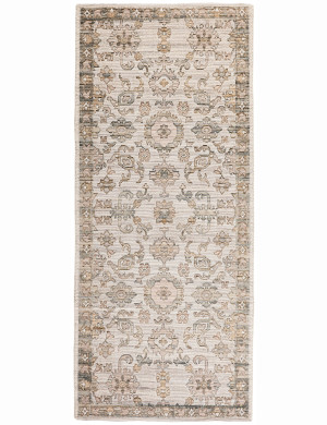 Chodnik Wełniany Sahara 80x200cm Ornament Vintage Beżowy