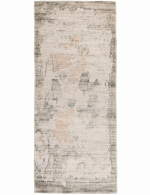 Chodnik Wełniany Sahara 80x200cm Abstrakcyjny Vintage Beżowy