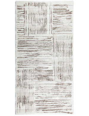 Dywan Shaggy Mono 80x150cm Abstrakcja Kremowy