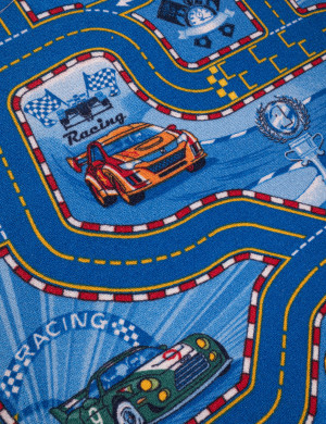 Wykładzina Dywanowa Dziecięca Ulice Racers 4m Niebieski