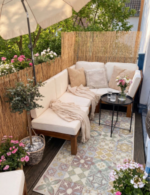 Chodnik na balkon 80x200cm Selena Marokański Beżowy