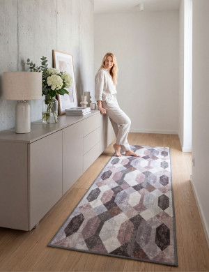 Chodnik Antypoślizgowy Vita 80x200cm Geometryczny Wielokolorowy