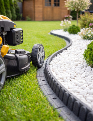 Obrzeże Trawnikowe Paleta 168sztuk + szpilki Mowing Stone Szary 120dł.x7szer.x8wys.