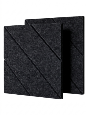 Panel ścienny akustyczny filcowy Felly 40x40cm kwadrat 02 czarny 2szt.