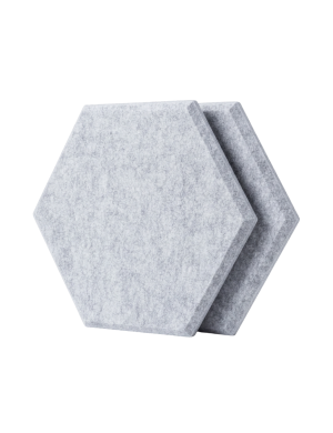 Panel ścienny akustyczny filcowy Felly 40x46cm heksagon 01 szary 2szt.