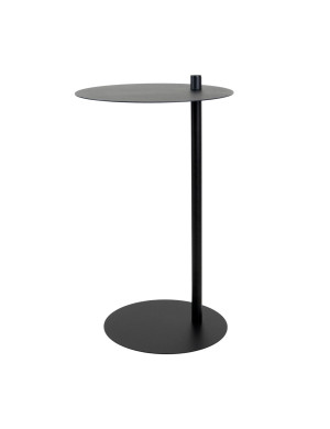 Stolik pomocniczy okrągły z metalu Toulon Fi 35x60cm Loft Czarny