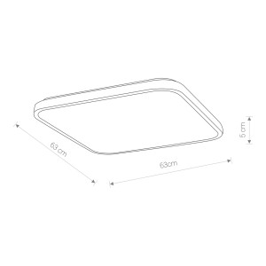 Leuchte AGNES SQUARE LED WHITE 64W