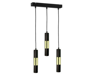 Hängelampe 3xGU10 MAGNUM SCHWARZ / GOLD