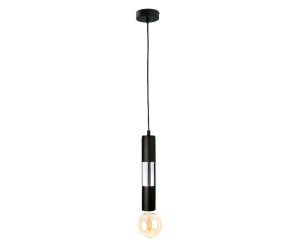 Hängelampe 1xE27 MAGNUM BULB SCHWARZ / SILBER