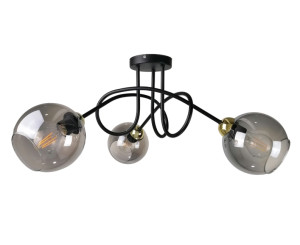 Deckenleuchte 3xE27 RING SCHWARZ / GOLD