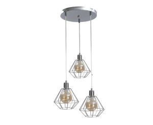 Hängelampe 3xE27 FOSKAL SILBER