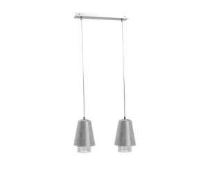 Hängelampe 2xE27 MOLLY CRYSTAL SILBER