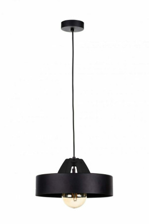Hängelampe 1xE27 BOSSI WOOD SCHWARZ