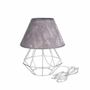 Nachttischlampe 1xE27 PATI SILBER / GRAU