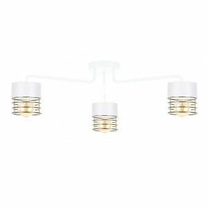 Deckenleuchte 3xE27 ROYAL WHITE / GOLD