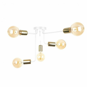 Deckenleuchte 5xE27 NIXON WEISS / GOLD