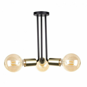 Deckenleuchte 3xE27 VENNA SCHWARZ / GOLD
