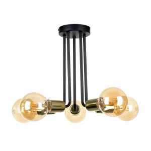 Deckenleuchte 5xE27 VENNA SCHWARZ / GOLD