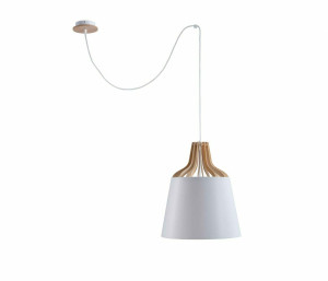 Hängelampe 1xE27 IVONE WHITE III LONG 757