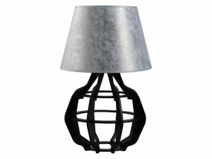 Nachttischlampe 1xE27 BENTO SCHWARZ SILBER 922