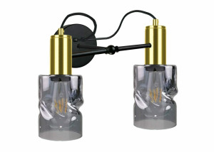 Wandleuchte 2xE27 INGER SCHWARZ / GOLD