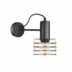 Wandleuchte 1xE27 RUNE SCHWARZ / GOLD