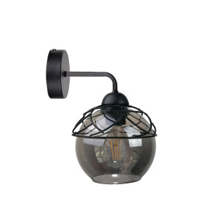 1xE27 MERA SCHWARZE Wandlampe