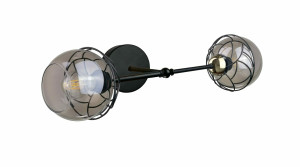 Wandleuchte 2xE27 MERA SCHWARZ / GOLD