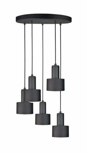 Hängelampe 5xE27 LUCE SCHWARZ