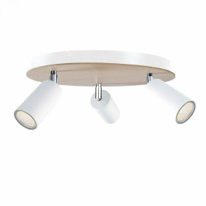 Spot 3xGU10 EYE WHITE HOLZ