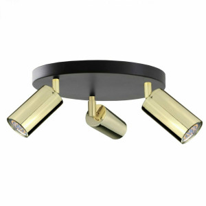 Spot 3xGU10 AUGE SCHWARZ GOLD