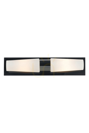 Wandlampe Markslojd BRASTAD 107616 2-flammig schwarz/weiß IP44 40 cm