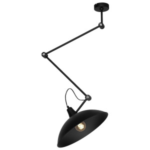 Plafond Aldex Melos Schwarz Metall LED E27 808PL_G1