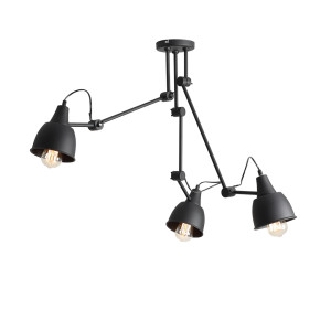 Plafond Aldex Aida 3 schwarz E27 Metall 842PL_E