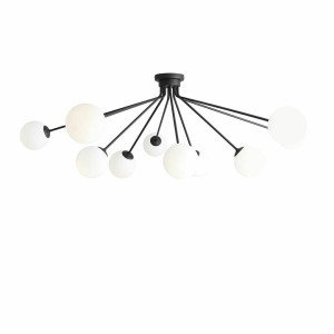 Plafond Aldex Holm 10 Schwarz Metall Glas 1082PL_M1