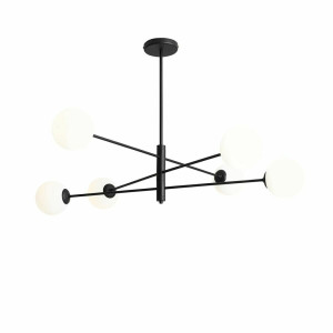 Plafond 6-flammig Schwarz Aldex 1090PL_K1