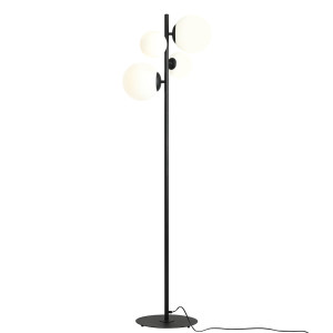 Stehlampe Aldex Bloom Schwarz Metall Glas 4-flammig 1091A1