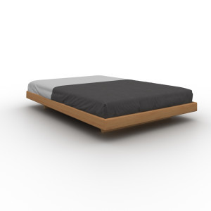 Bett 140x200 WoodMan CARRE aus massivem Buchenholz karamell WUA-01470