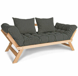 Schlafsofa WoodMan Allegro Buche natürlich grau WUA-00376