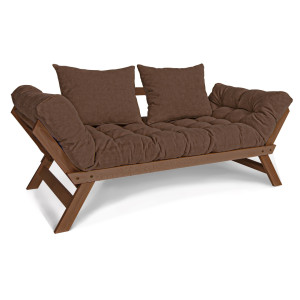 Schlafsofa WoodMan Allegro Buche Walnuss braun 203x80 cm WUA-00533