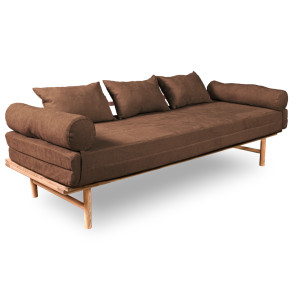 Tagesbett WoodMan Le MAR aus massivem Buchenholz braun 201x144 cm SKU 101218