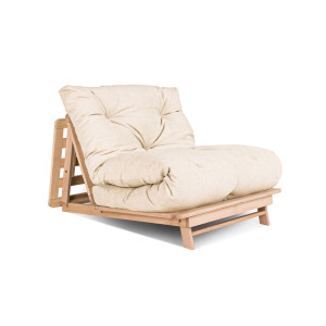 Futon-Sofa Layti 90 WoodMan Buche cremefarben WUA-00879
