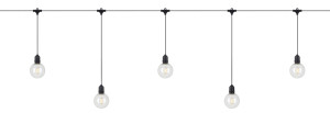Gartenlichterkette Markslojd 108022 10-flammig 4 m schwarz klar outdoor