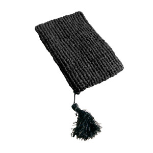 The Raffia Clutch - Schwarz Schwarz - S