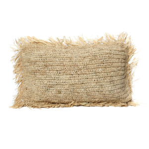 Der Raffia-Kissenbezug Rechteckig - Natur - 30x50.