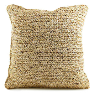 Der Raffia Flores Kissenbezug Quadratisch - Natur - 40x40.