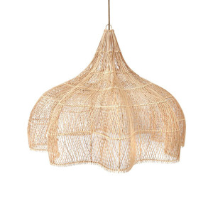 Geflochtene Blumenlampe - The Whipped XL, E27, Rattan, große Pendelleuchte