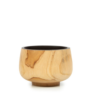 Schale BAZAR BIZAR Bondi Collection Tekholz Natur Schwarz 12 cm