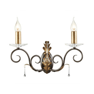 Amarilli 2 Licht Wandleuchte - Bronze/Gold Elstead