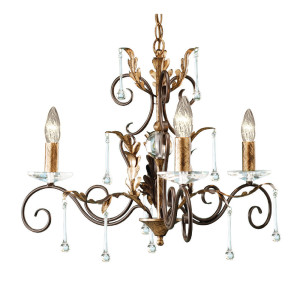 Amarilli 3 Licht-Kronleuchter - Bronze/Gold Elstead